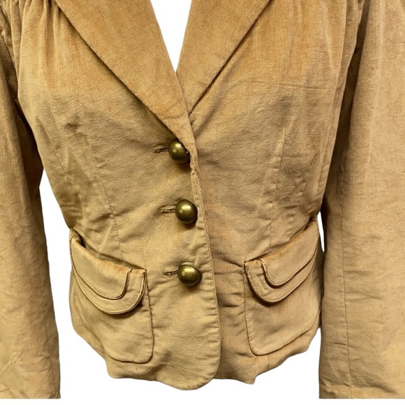 Work For Weekend Retro Corduroy Tan Cotton Jacket - Picture 2 of 5